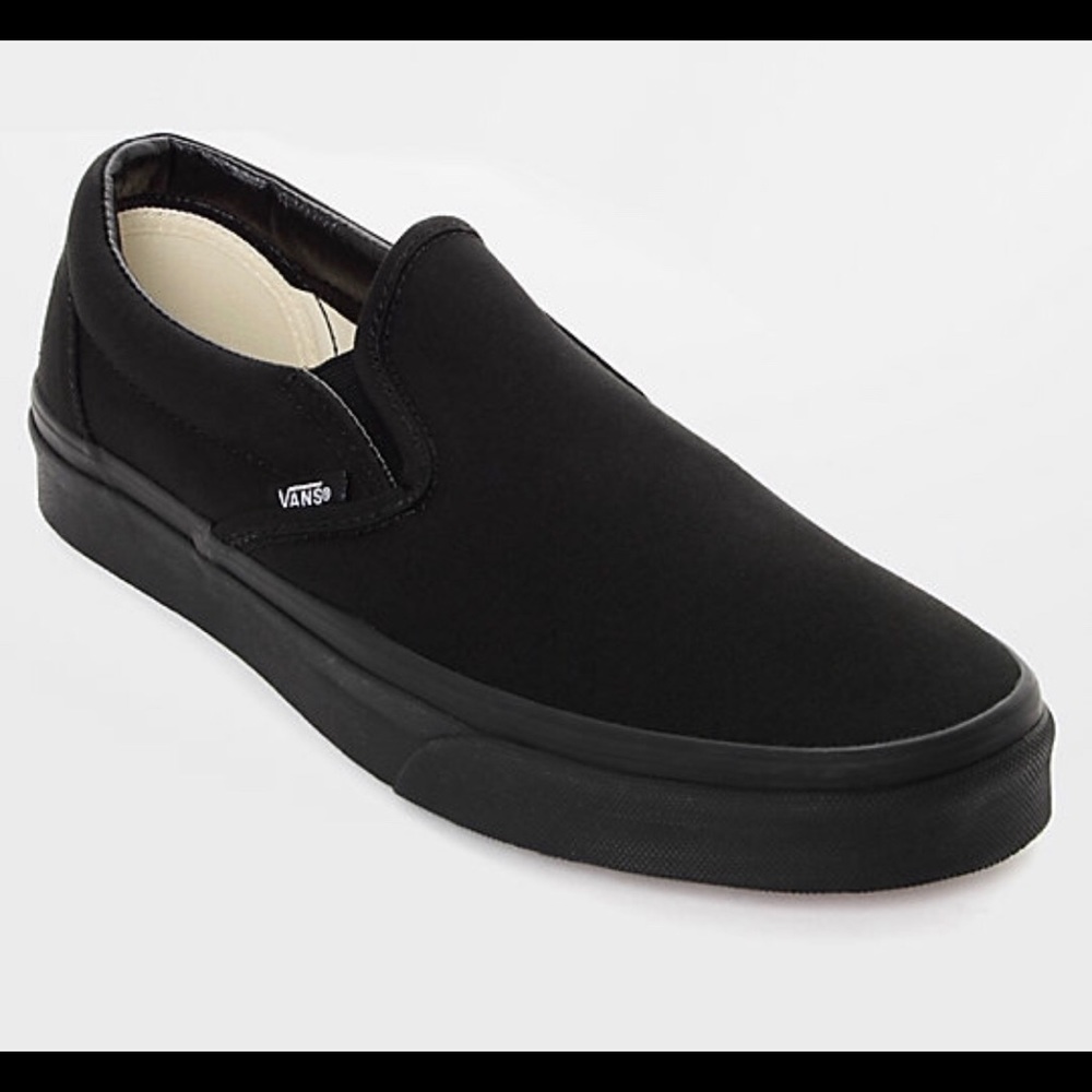 Black on black Vans size 6.5